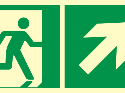 Kierunek do wyjścia ewakuacyjnego w górę (w prawo)